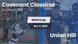 Matchup: Covenant Classical vs. Union Hill  2020