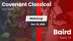 Matchup: Covenant Classical vs. Baird  2020