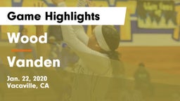 Wood  vs Vanden  Game Highlights - Jan. 22, 2020