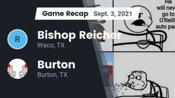Recap: Bishop Reicher  vs. Burton  2021
