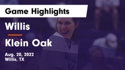 Willis  vs Klein Oak  Game Highlights - Aug. 20, 2022
