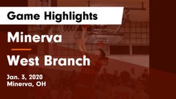 Minerva  vs West Branch  Game Highlights - Jan. 3, 2020