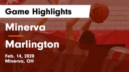 Minerva  vs Marlington  Game Highlights - Feb. 14, 2020