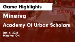 Minerva  vs Academy Of Urban Scholars Game Highlights - Jan. 6, 2021