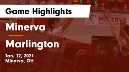 Minerva  vs Marlington  Game Highlights - Jan. 12, 2021