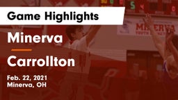 Minerva  vs Carrollton  Game Highlights - Feb. 22, 2021