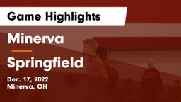 Minerva  vs Springfield  Game Highlights - Dec. 17, 2022