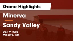 Minerva  vs Sandy Valley  Game Highlights - Dec. 9, 2023