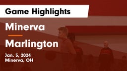 Minerva  vs Marlington  Game Highlights - Jan. 5, 2024