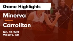 Minerva  vs Carrollton  Game Highlights - Jan. 18, 2021