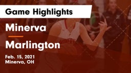 Minerva  vs Marlington  Game Highlights - Feb. 15, 2021
