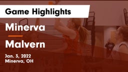 Minerva  vs Malvern  Game Highlights - Jan. 3, 2022