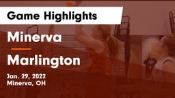 Minerva  vs Marlington  Game Highlights - Jan. 29, 2022