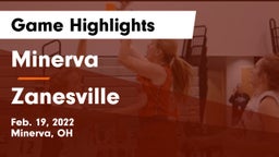 Minerva  vs Zanesville  Game Highlights - Feb. 19, 2022