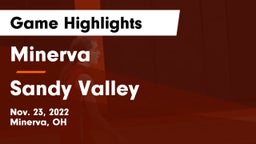 Minerva  vs Sandy Valley  Game Highlights - Nov. 23, 2022
