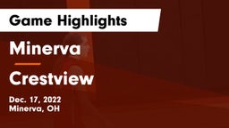 Minerva  vs Crestview  Game Highlights - Dec. 17, 2022