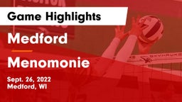 Medford  vs Menomonie  Game Highlights - Sept. 26, 2022