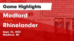 Medford  vs Rhinelander  Game Highlights - Sept. 26, 2023