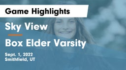 Sky View  vs Box Elder Varsity Game Highlights - Sept. 1, 2022