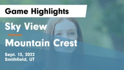 Sky View  vs Mountain Crest  Game Highlights - Sept. 13, 2022