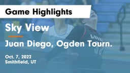 Sky View  vs Juan Diego, Ogden Tourn. Game Highlights - Oct. 7, 2022