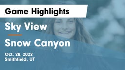 Sky View  vs Snow Canyon Game Highlights - Oct. 28, 2022