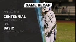 Recap: Centennial  vs. Basic  2016