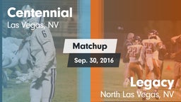 Matchup: Centennial High vs. Legacy  2016