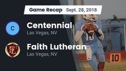Recap: Centennial  vs. Faith Lutheran  2018