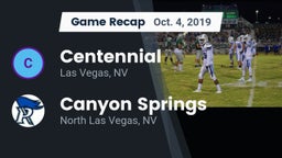 Recap: Centennial  vs. Canyon Springs  2019