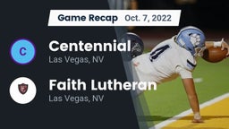 Recap: Centennial  vs. Faith Lutheran  2022