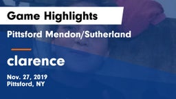 Pittsford Mendon/Sutherland vs clarence Game Highlights - Nov. 27, 2019