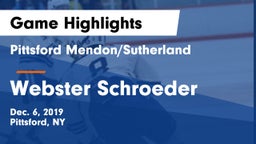 Pittsford Mendon/Sutherland vs Webster Schroeder  Game Highlights - Dec. 6, 2019