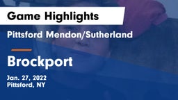 Pittsford Mendon/Sutherland vs Brockport  Game Highlights - Jan. 27, 2022