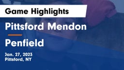 Pittsford Mendon vs Penfield  Game Highlights - Jan. 27, 2023