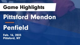 Pittsford Mendon vs Penfield  Game Highlights - Feb. 16, 2023
