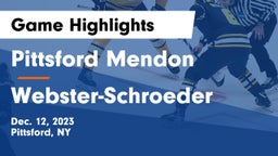 Pittsford Mendon  vs Webster-Schroeder  Game Highlights - Dec. 12, 2023