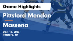 Pittsford Mendon  vs Massena  Game Highlights - Dec. 16, 2023