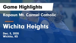 Kapaun Mt. Carmel Catholic  vs Wichita Heights  Game Highlights - Dec. 5, 2020