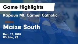Kapaun Mt. Carmel Catholic  vs Maize South  Game Highlights - Dec. 12, 2020