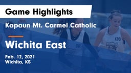 Kapaun Mt. Carmel Catholic  vs Wichita East  Game Highlights - Feb. 12, 2021