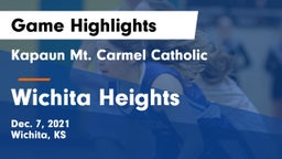 Kapaun Mt. Carmel Catholic  vs Wichita Heights  Game Highlights - Dec. 7, 2021