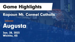 Kapaun Mt. Carmel Catholic  vs Augusta  Game Highlights - Jan. 28, 2023