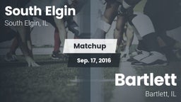 Matchup: South Elgin High vs. Bartlett  2016