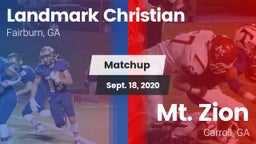 Matchup: Landmark Christian vs. Mt. Zion  2020