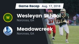 Recap: Wesleyan School vs. Meadowcreek  2018