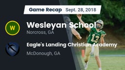Recap: Wesleyan School vs. Eagle's Landing Christian Academy  2018