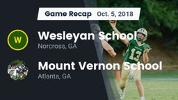 Recap: Wesleyan School vs. Mount Vernon School 2018