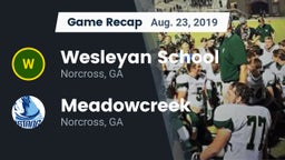 Recap: Wesleyan School vs. Meadowcreek  2019