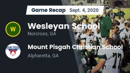 Recap: Wesleyan School vs. Mount Pisgah Christian School 2020